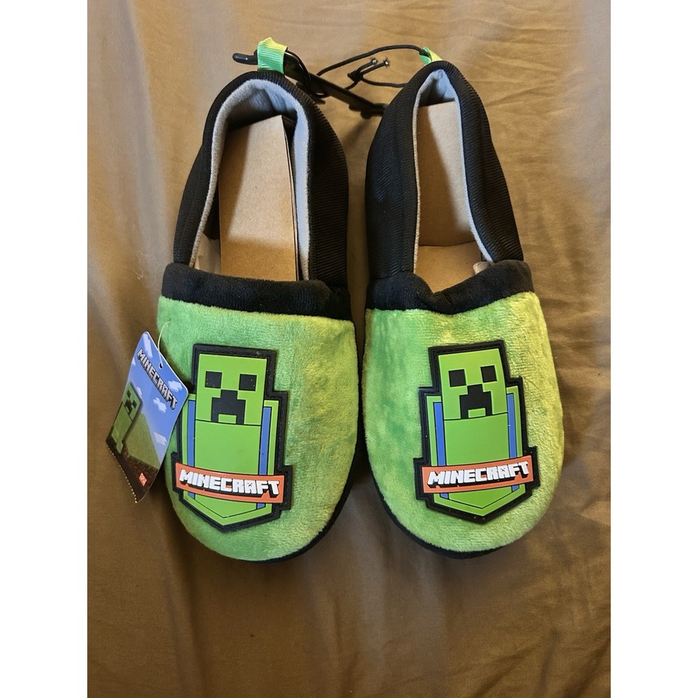 Minecraft Slippers Youth‎ 4/5 New